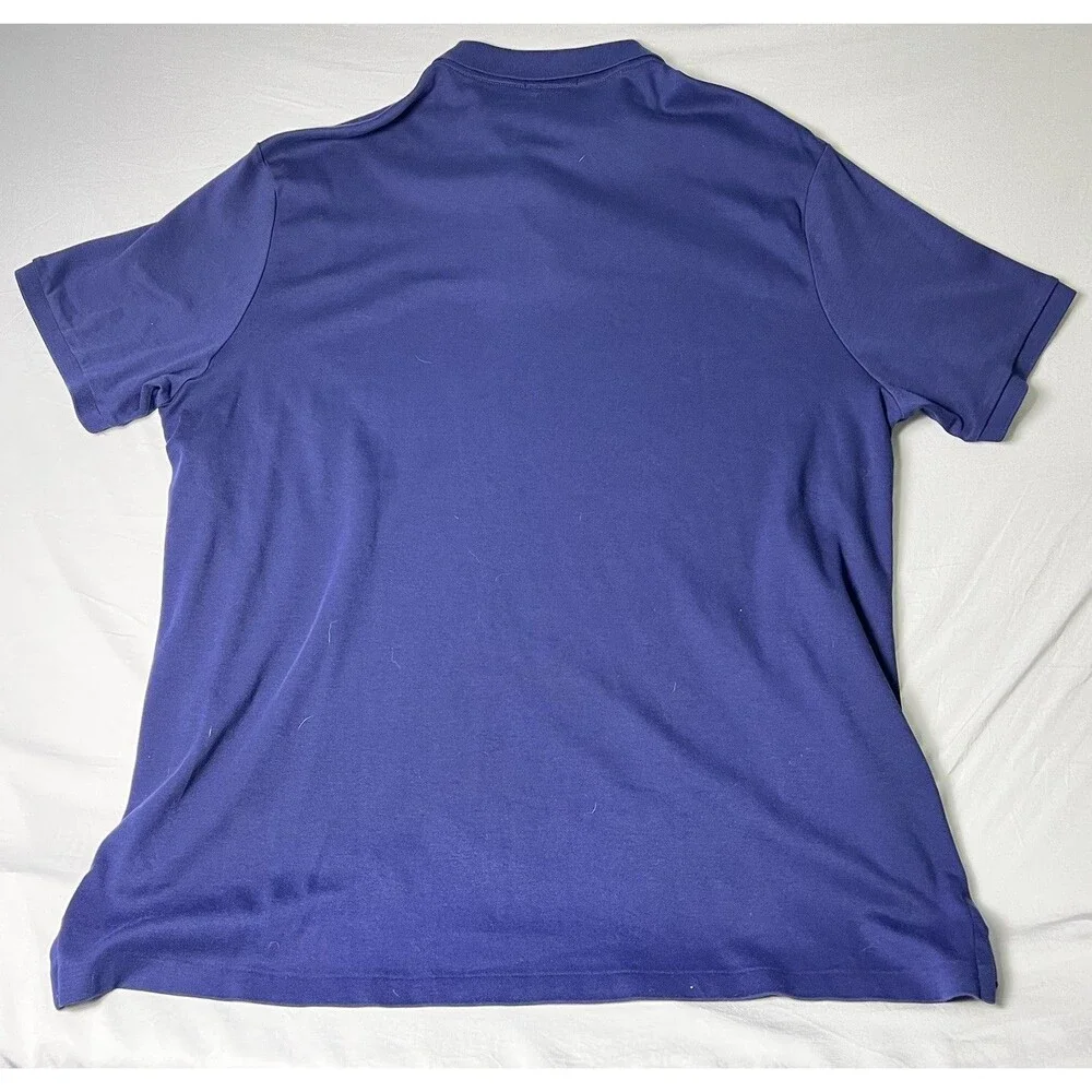 Polo Ralph Lauren Shirt Mens XXL Navy Blue Solid Polo Short Sleeve Pony Logo